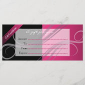 Geschenkgutschein trendfarben und rosa Design (Rückseite)