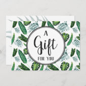 Geschenkgutschein Tropische Foliage Palm Blätter (Vorne/Hinten)