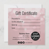 Geschenkgutschein Valentinstag Liebe Rote Herzen (Rückseite)