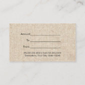 Geschenkgutschein Vintag Damask Haarstylist Rabattkarte (Rückseite)