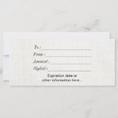 Geschenkgutschein Vintager Schere (Rückseite)