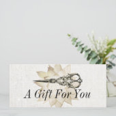 Geschenkgutschein Vintager Schere (Stehend Vorderseite)