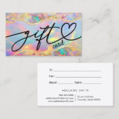 Geschenkgutschein Visitenkarte (Vorne/Hinten)