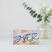 Geschenkgutschein Visitenkarte (Stehend Vorderseite)