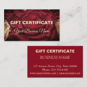 Geschenkgutschein Visitenkarte (Vorne/Hinten)