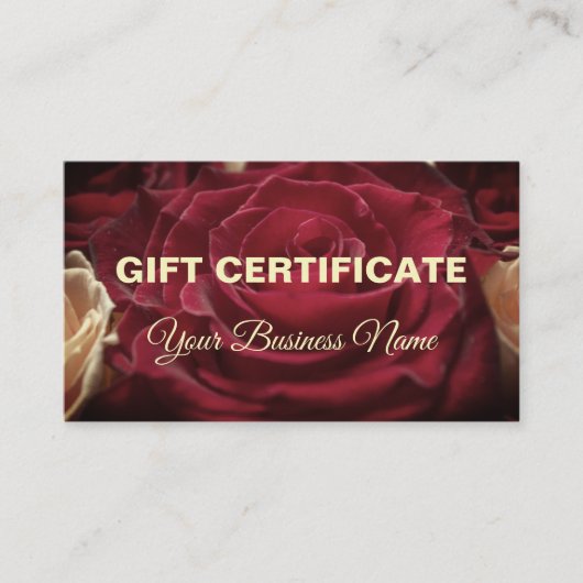 Geschenkgutschein Visitenkarte (Vorderseite)