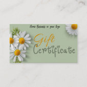 Geschenkgutschein Visitenkarte (Vorderseite)