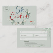 Geschenkgutschein Visitenkarte (Vorne/Hinten)