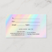 Geschenkgutschein Visitenkarte (Rückseite)