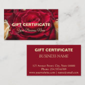 Geschenkgutschein Visitenkarte (Vorne/Hinten)