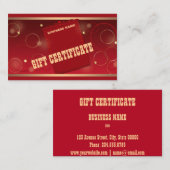 Geschenkgutschein Visitenkarte (Vorne/Hinten)