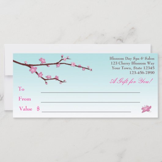 Geschenkgutschein von Cherry Blossom (Vorderseite)