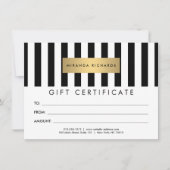 Geschenkgutschein von Luxe Bold Black and White St (Vorderseite)