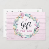 Geschenkgutschein Wasserfarben Sukkulent Cactus Bo (Vorne/Hinten)