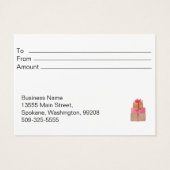 Geschenkgutschein Weihnachten (Rückseite)