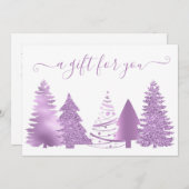 Geschenkgutschein Weihnachtsbaum Lila (Vorne/Hinten)