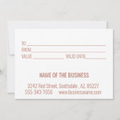 Geschenkgutschein Weihnachtsbaum Rose Gold (Rückseite)