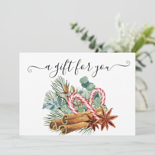 Geschenkgutschein Weihnachtsfeier Cinnamon (Stehend Vorderseite)