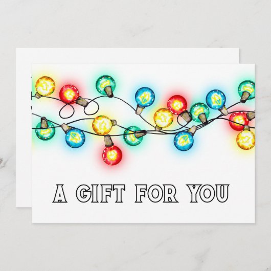 Geschenkgutschein Weihnachtsfeiertage (Vorne/Hinten)