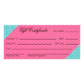 Geschenkgutschein Werbekarte (Hinten)