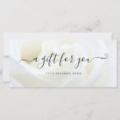 Geschenkgutschein "White Rose Floral" (Vorderseite)