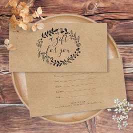 Geschenkgutschein "Woodland Garland Rustic Kraft"