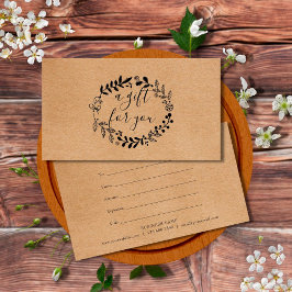 Geschenkgutschein "Woodland Garland Rustic Kraft"