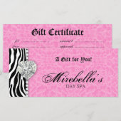 Geschenkgutschein Zebra Pink Leopard (Vorne/Hinten)