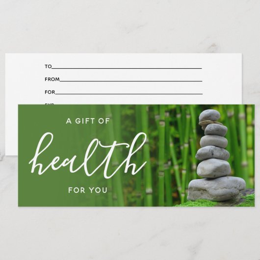 Geschenkgutschein Zen Bamboo (Vorne/Hinten)