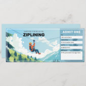 Geschenkgutschein, Zipline-Ticket Einladung (Vorne/Hinten)