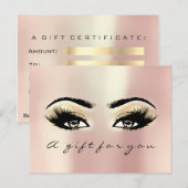 Geschenkgutscheine Augen Rose Gold Makeup Künstler Postkarte (Vorne/Hinten)