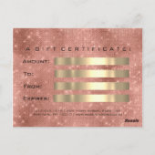 Geschenkgutscheine Augen Rose Pinselstrich Postkarte (Rückseite)