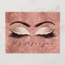 Geschenkgutscheine Augen Rose Pinselstrich Postkarte