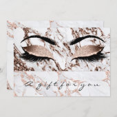 Geschenkgutscheine aus Kupfer Lash Schönheit Makeu (Vorne/Hinten)