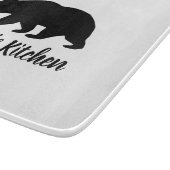 Geschenkgutscheine aus schwarzem Bärendesign Schneidebrett (Ecke)