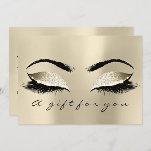 Geschenkgutscheine Champaigne Lash Schönheitspfleg (Vorne/Hinten)
