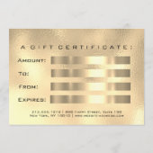 Geschenkgutscheine Champaigne Lash Schönheitspfleg (Rückseite)