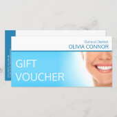 Geschenkgutscheine Dental Care Healthy Smile Blue Dankeskarte (Vorne/Hinten)