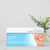 Geschenkgutscheine Dental Care Healthy Smile Blue Dankeskarte (Stehend Vorderseite)