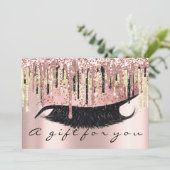 Geschenkgutscheine Friseur Makeup Lash Gold VIP Einladung (Stehend Vorderseite)