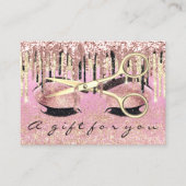 Geschenkgutscheine Friseur MakeupArtist Lash Visitenkarte (Vorderseite)