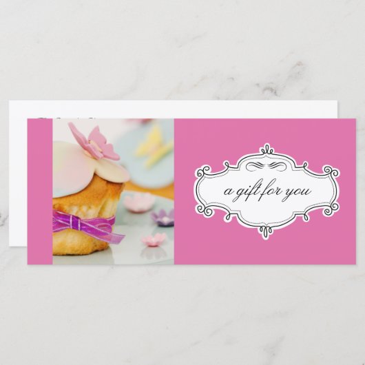 Geschenkgutscheine für Bäckereien oder Cupcake (Vorne/Hinten)
