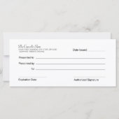 Geschenkgutscheine für Bäckereien oder Cupcake (Rückseite)