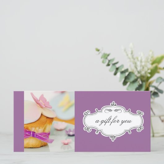 Geschenkgutscheine für Bäckereien oder Cupcake (Stehend Vorderseite)