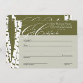 Geschenkgutscheine für Birch Tree (Vorne/Hinten)