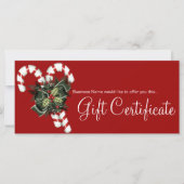 Geschenkgutscheine für Candy Canes & Dark Green Bo (Vorderseite)