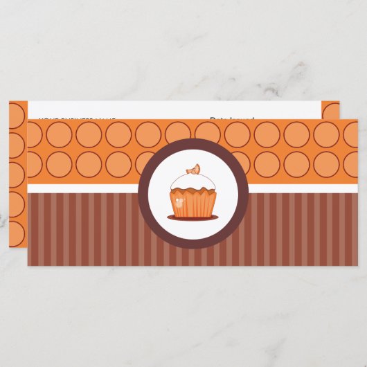 Geschenkgutscheine für Cupcake Shop oder Bäckerei (Vorne/Hinten)