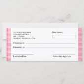 Geschenkgutscheine für die Boutique der Bäckerei (Rückseite)