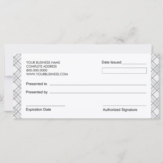 Geschenkgutscheine für die Boutique der Bäckerei (Rückseite)