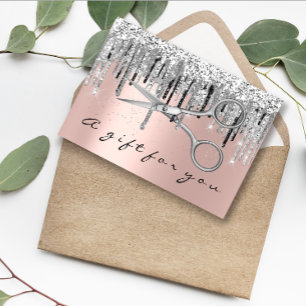Geschenkgutscheine für die Rose Stylist Visitenkarte